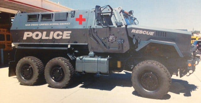 Armored Vehicle Obtained by San Diego Unified Schools