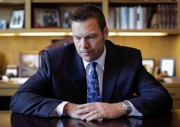 Kris Kobach Wants To Chase Millions of "Illegal" Votes; Can't Get A 20-Vote Election Right