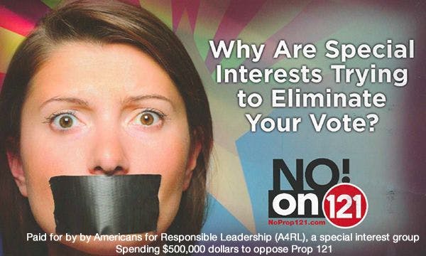 AZ Special Interest Groups Fund Anti-Special Interest Ads Against Prop 121