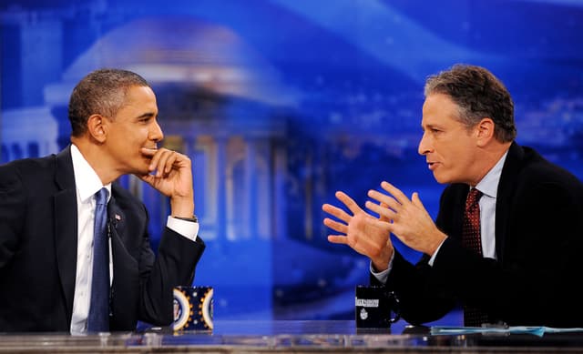 Jon Stewart, Barack Obama Ride Off Into Sunset Together