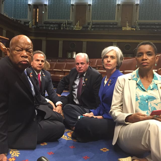 Sit-In Staged on House Floor Over Gun Control