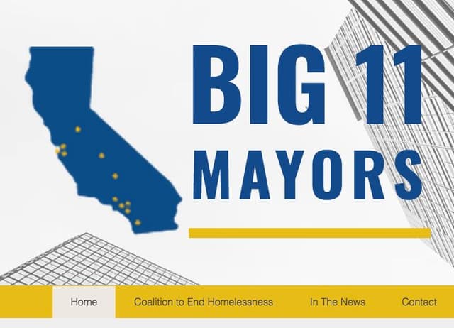 CA "Big 11 Mayors" Launch Website, Social Media Campaign To End Homelessness