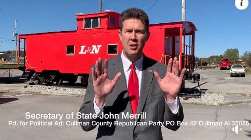 AL Secretary of State John Merrill: "Pull That Elephant Tail, Vote All Republicans"