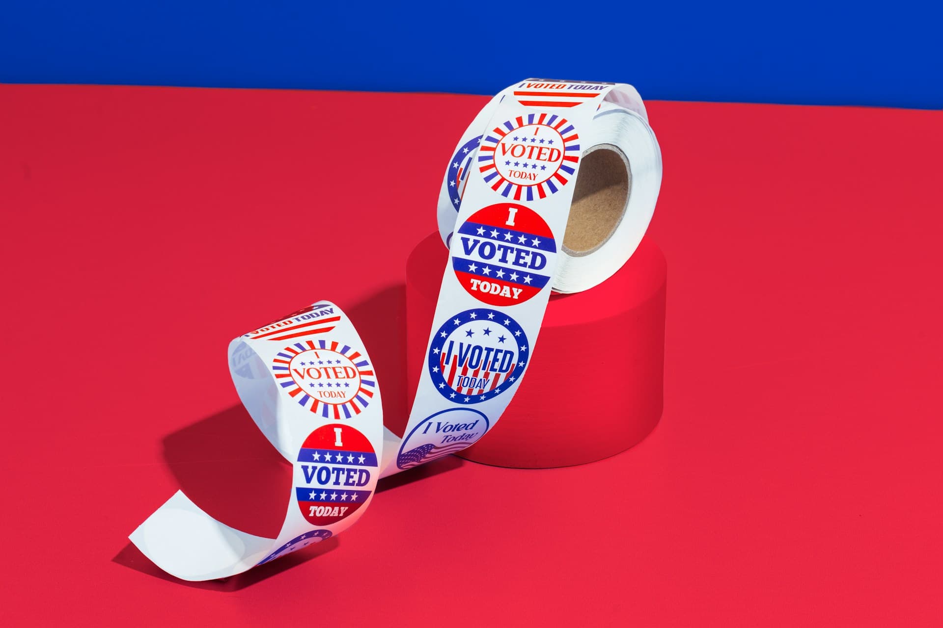 A roll of I voted stickers