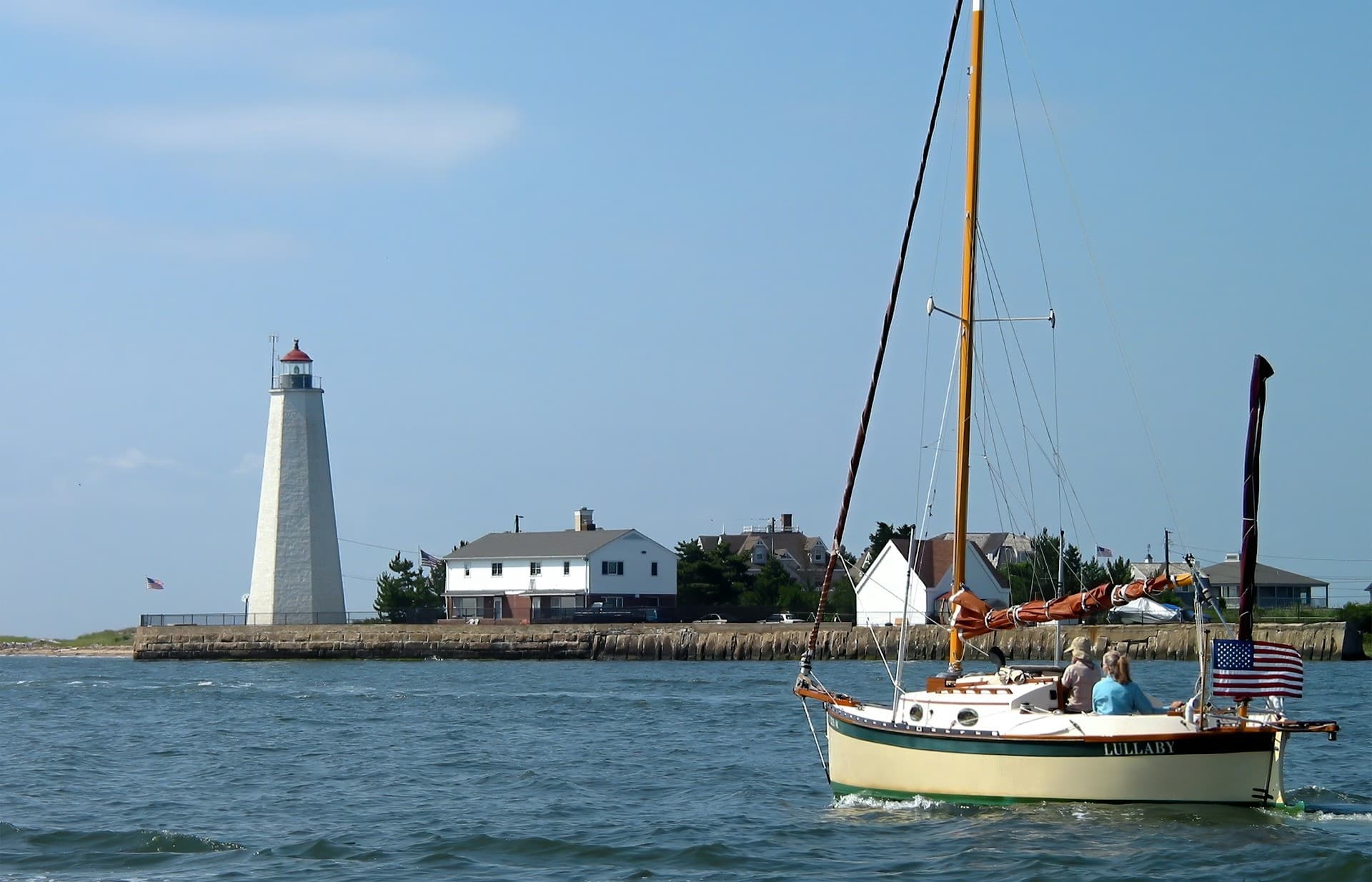 Landscape photo of a boat on the Connecticut river. 