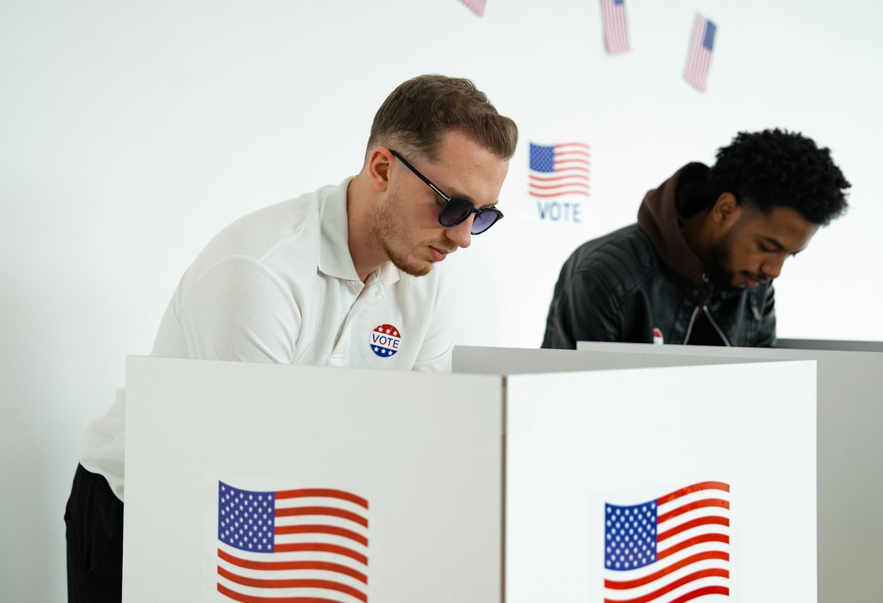 voters casting their ballots. 