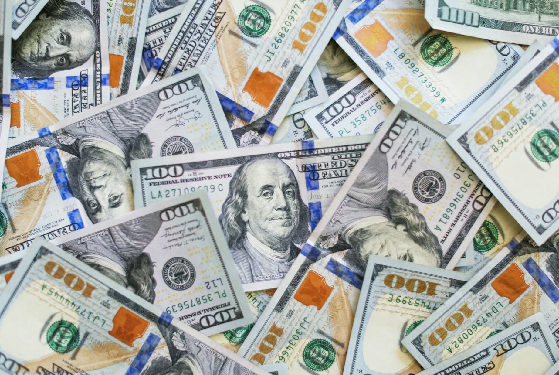 Piles of cash.