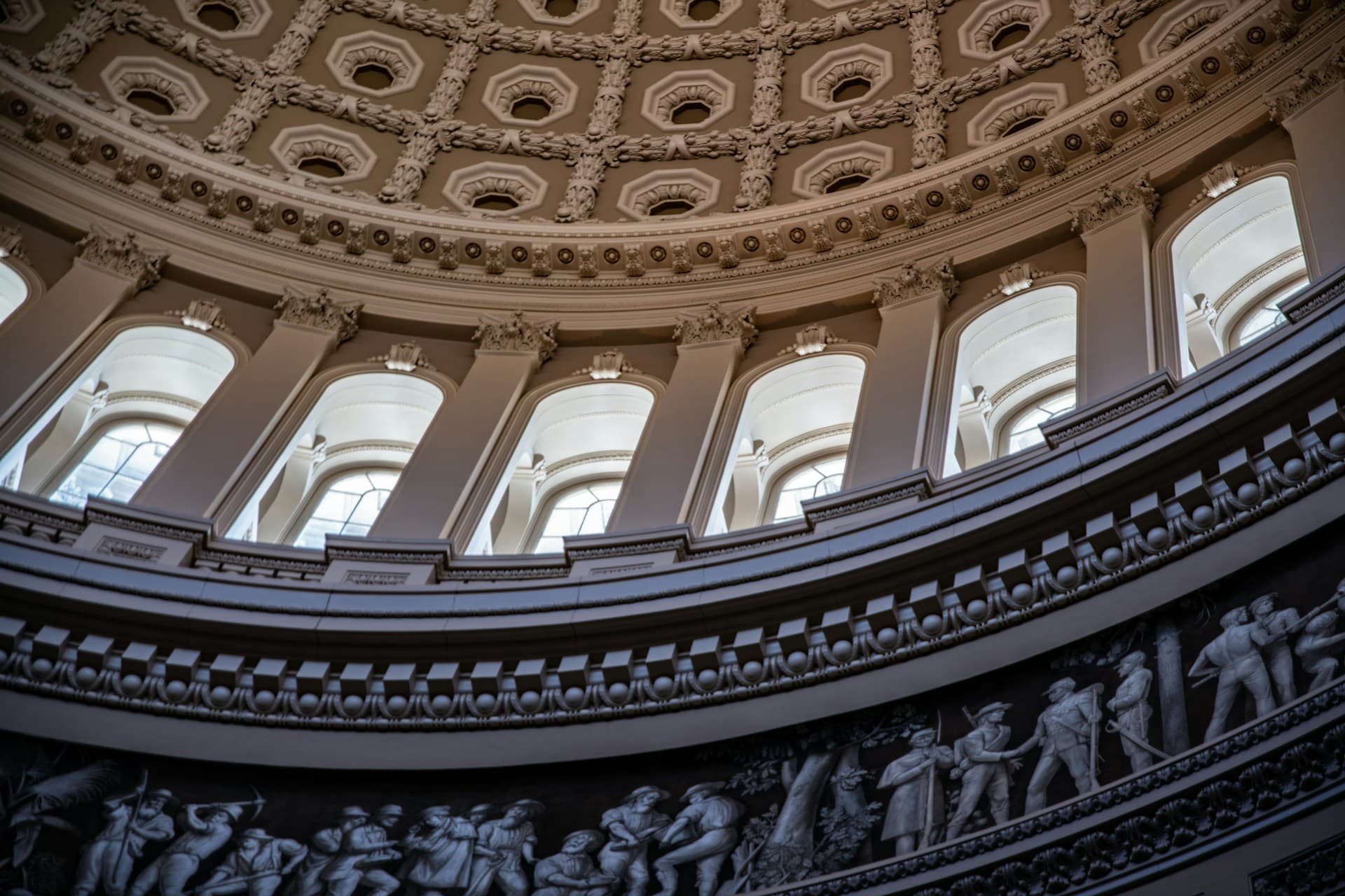 Inside the Capitol Building Rotunda. 