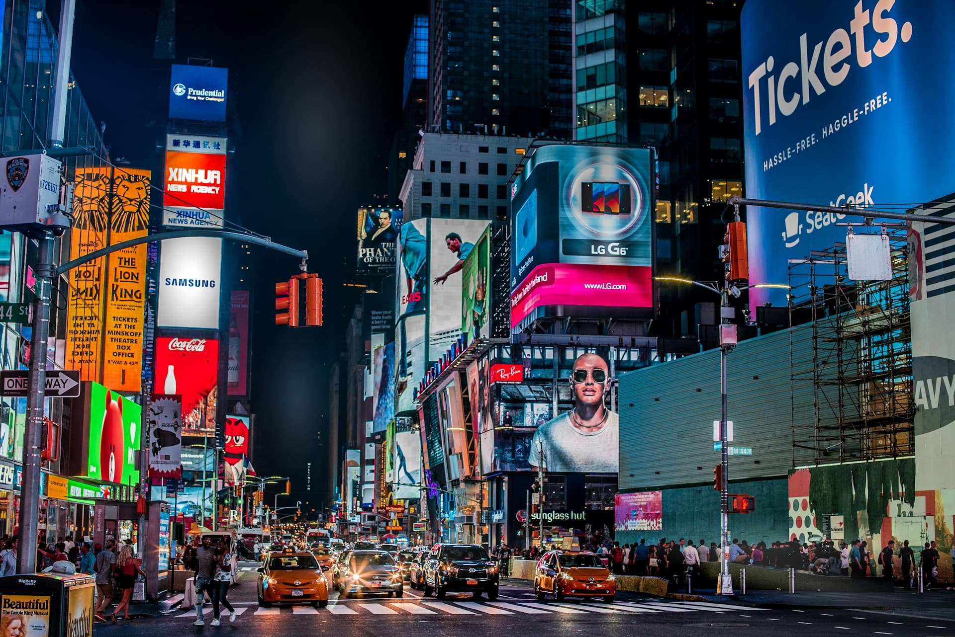 Time Square at night. 