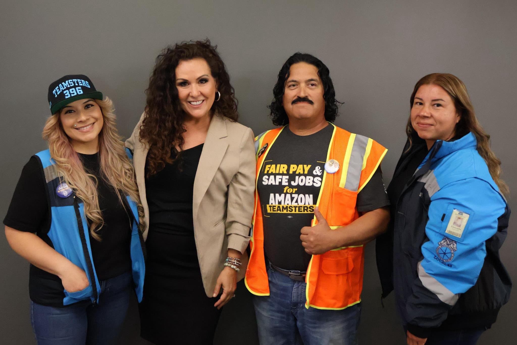 Lorena Gonzalez with teamsters