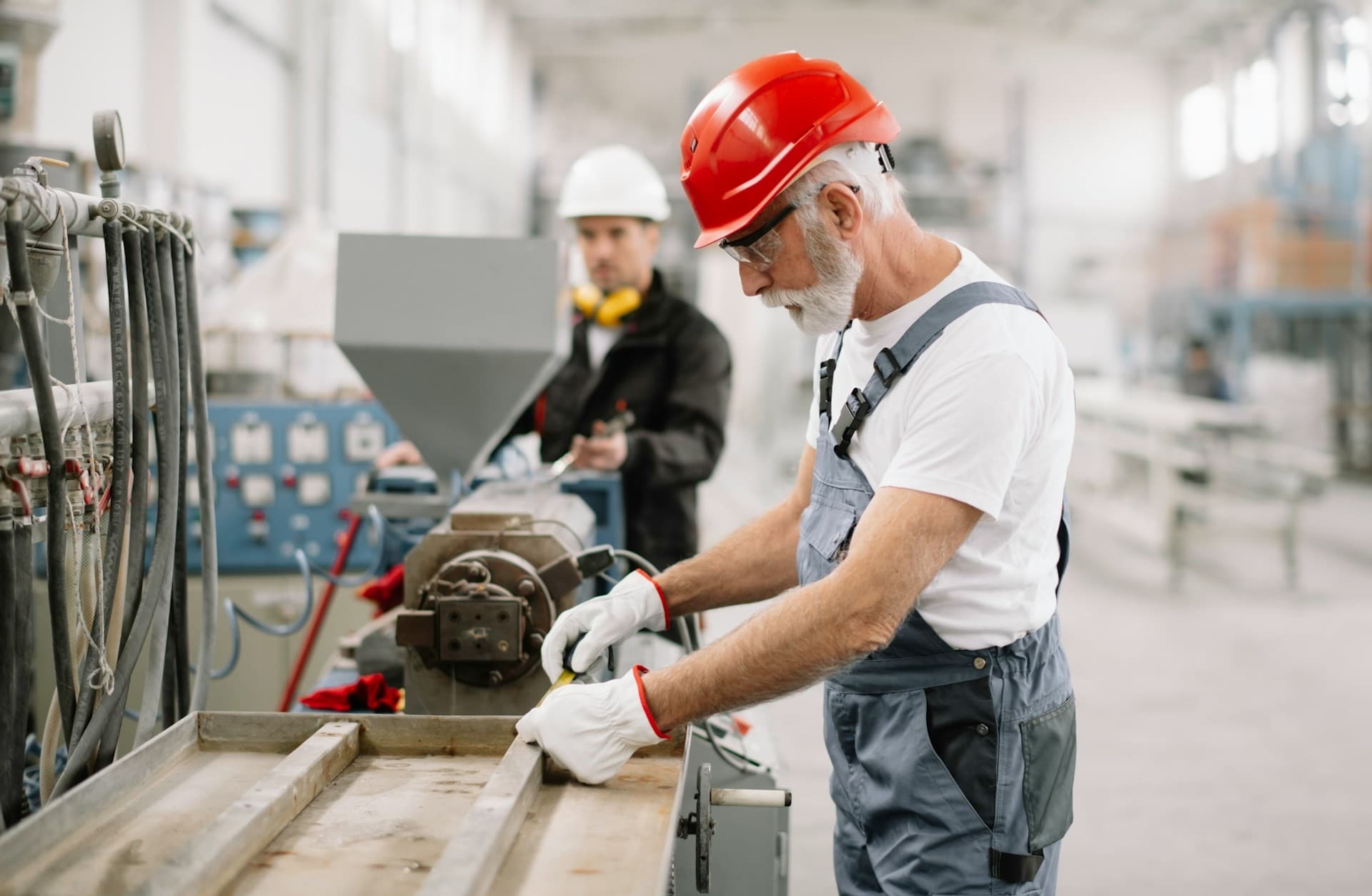 Workers in factory.
