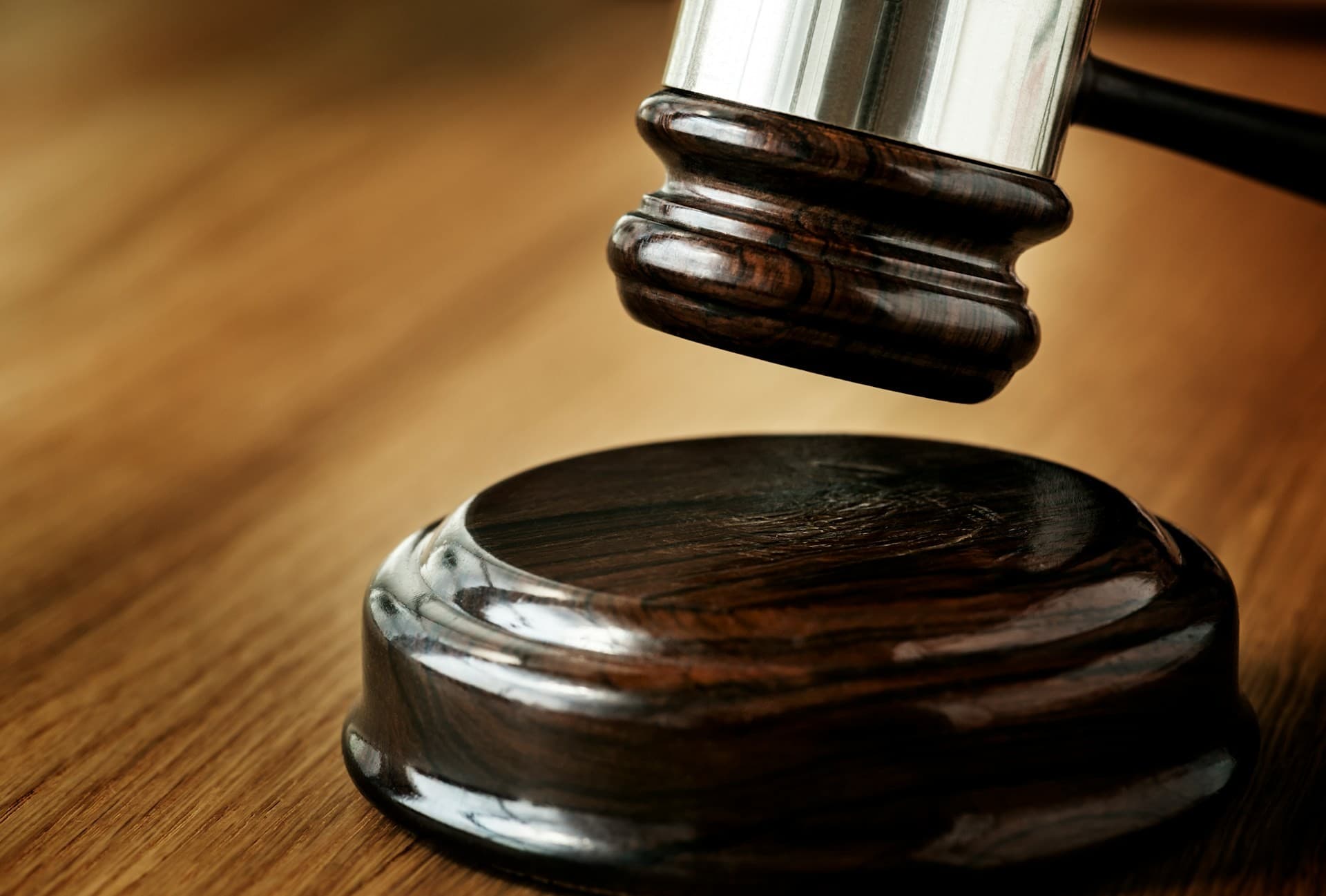 court gavel. 