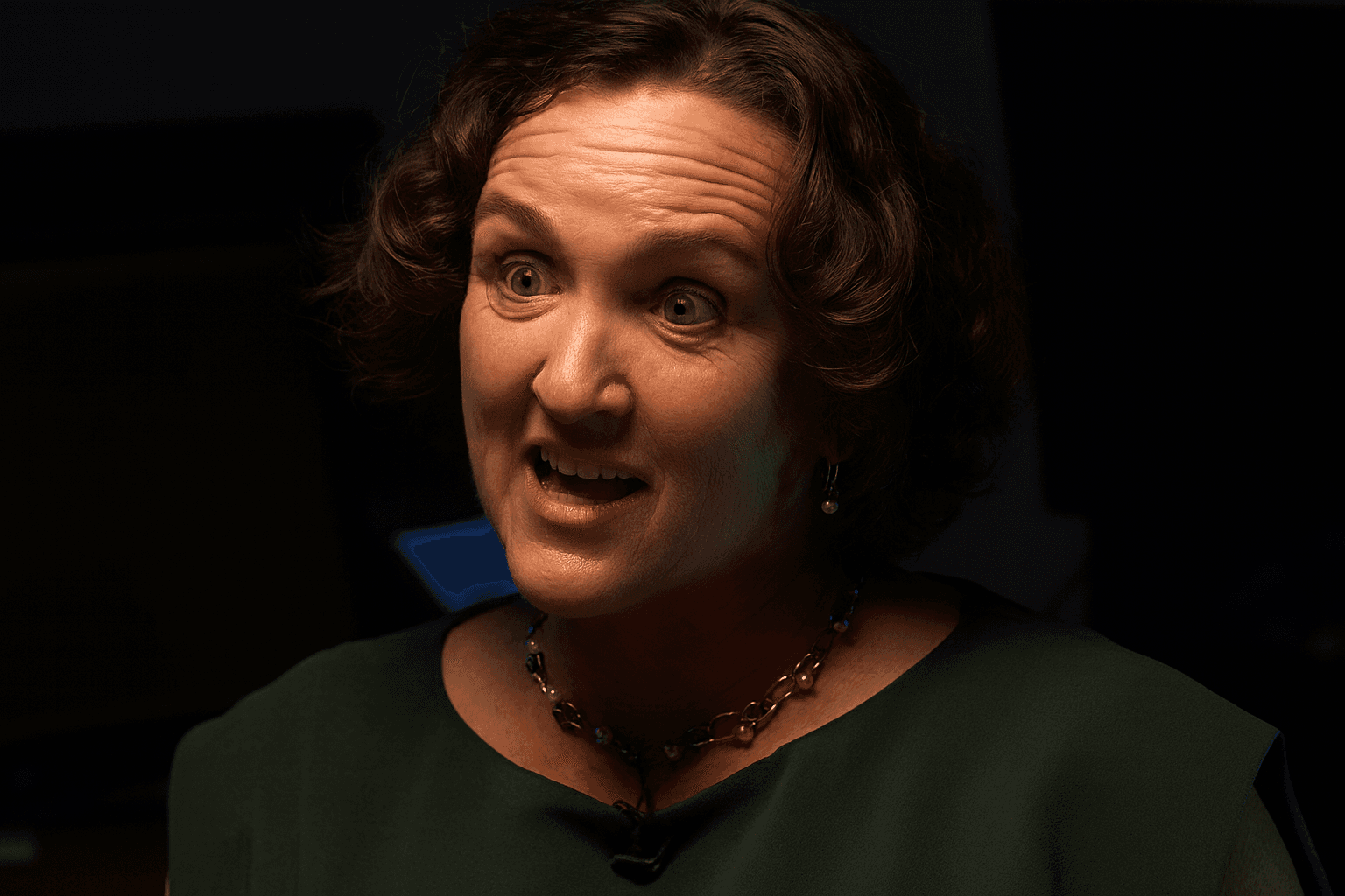 Screenshot from CBS Investigates interview with Katie Porter.