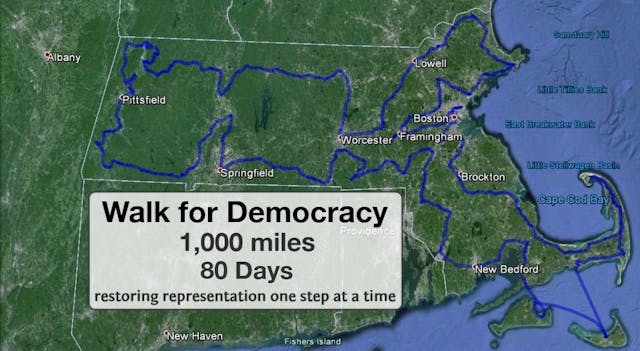 Mass. Independent Candidate to Launch 1,000-Mile “Walk for Democracy”