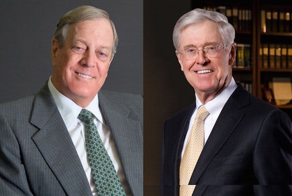 Koch Brothers Group Budgets $900 Million for 2016 Elections
