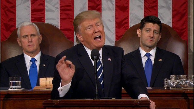 CBS Poll: 72% of Independents Who Tuned In Approved of Trump's First SOTU