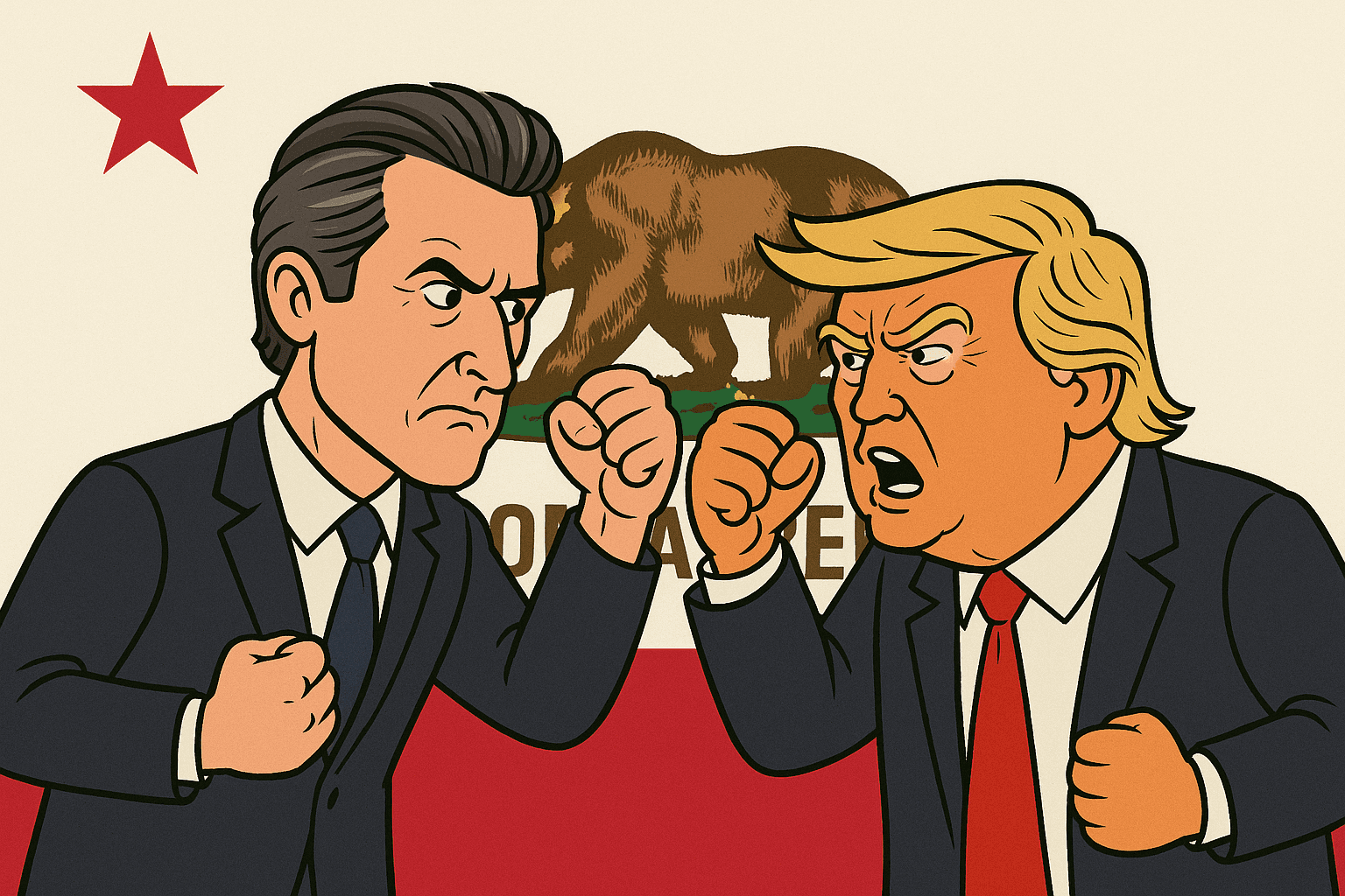 Newsom vs Trump