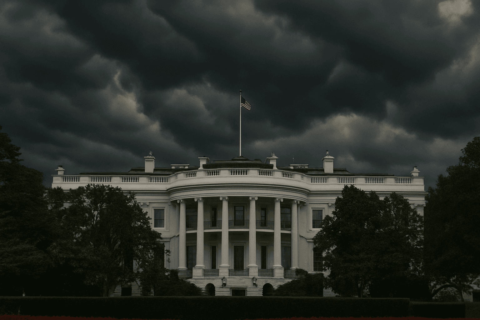 storm clouds over the white house
