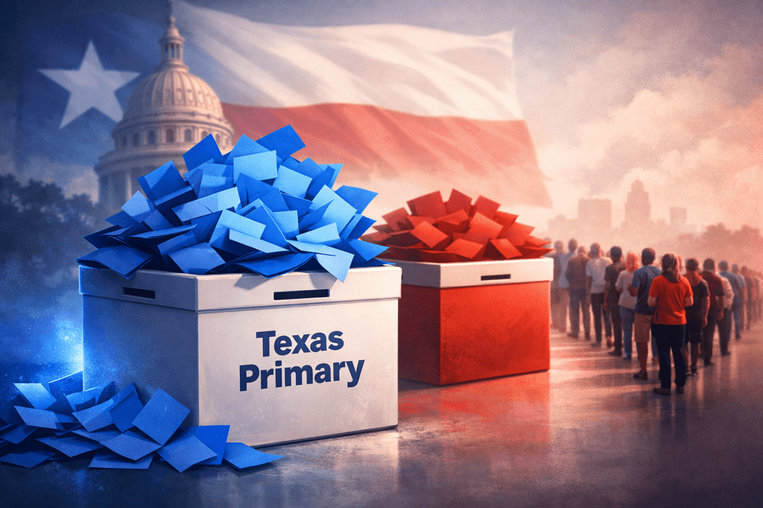 Texas Primary Shock: Democratic Voter Turnout Surpasses Republicans